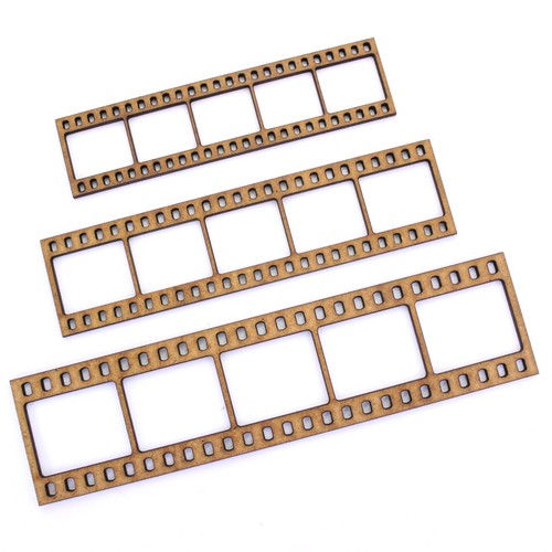 Theatre Film Strip Craft Shape Photo Movie 2mm MDF Wood Film Reel
