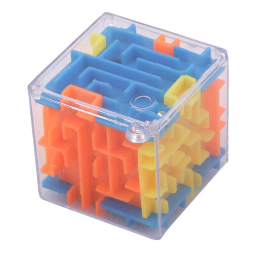 3D Cube Maze Puzzle Intelligence Labyrinth Kids Children Toy Game Plastic CO