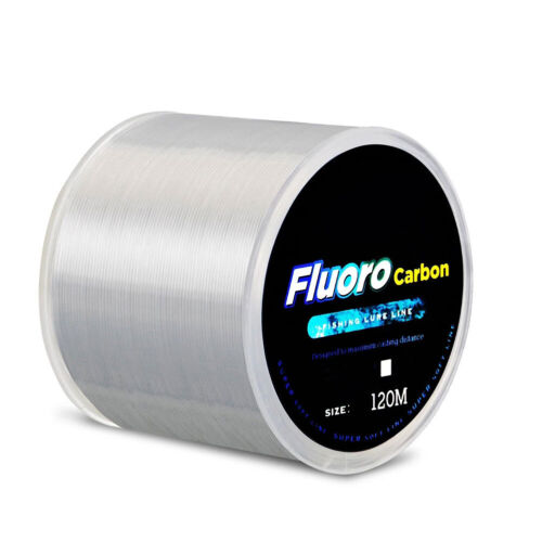 120M Fishing Line Carbon Fiber Coating Nylon String Cord Fluorocarbon StrongLine 