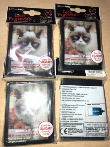 4 Packs Of ULTRA PRO GRUMPY CAT FLOWERS DECK PROTECTOR CARD SLEEVES MTG POKEMON