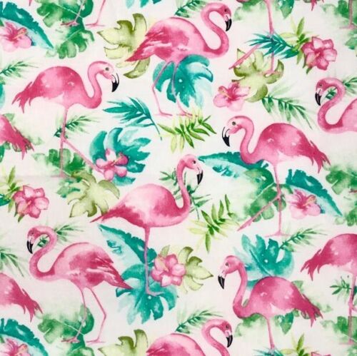 Flamingo Bandana bandeau chimio Wear TIMELESS TREASURES 100/% coton Tropical