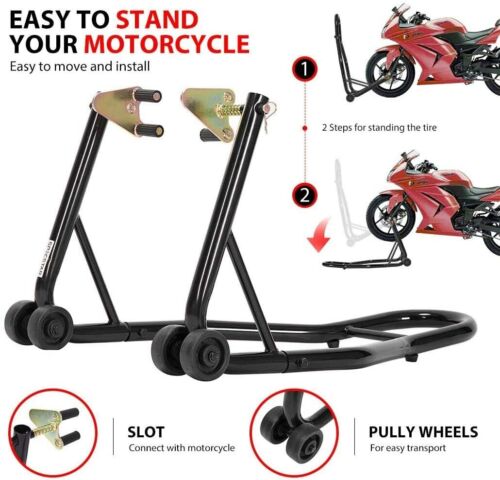 Motorcycle Front Wheel Lift Universal Sport Bike Swingarm Spool Paddock Stand