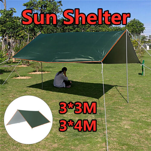 Waterproof Camping Tent Tarp Outdoor Awning Shade Sun Rain Shelter Mat Canopy 