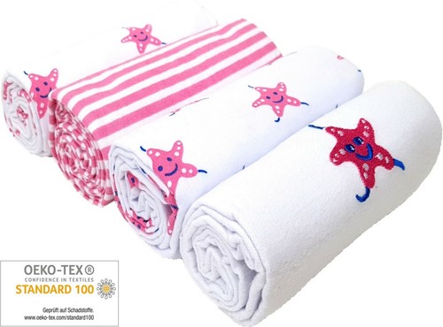 Moltontücher Felicimo Maritim 4er Pack doppelt gewebt Oeko-Tex /"NEU/"