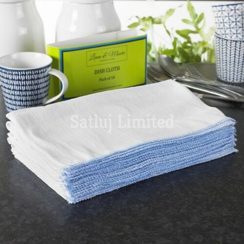 100/% Cotton Dish Cloths Cleaning Cloth Washing Drying Dishes 34 x 28 cm Pack 10