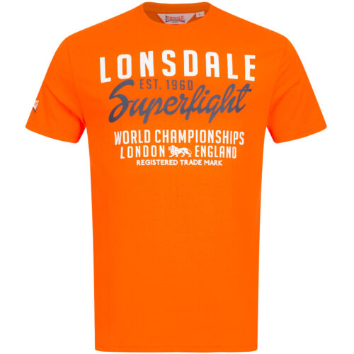 Herren Regular Fit LONSDALE LONDON T-Shirt "Bredon"Neon Orange 1150684034 