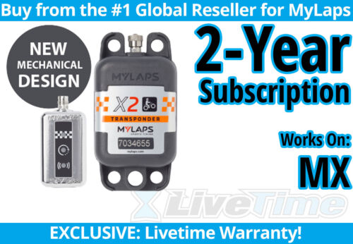 MyLaps X2 MX Motocross AMB Rechargeable Transponder w// 2-year Subscription