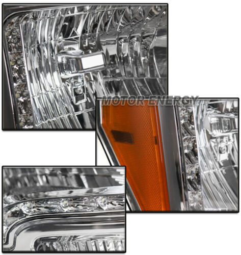 Details about  / FOR 09-14 FORD F-150 F150 LED CHROME HEADLIGHT LAMP W//BLUE DRL SIGNAL LEFT+RIGHT