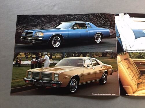 1978 Dodge Car Sales Brochure Catalog Aspen Diplomat Magnum Monaco Charger 