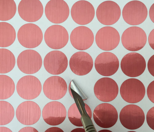 ROSE GOLD polka DOTS vinyl wall stickers spots confetti makeup beauty nail salon 