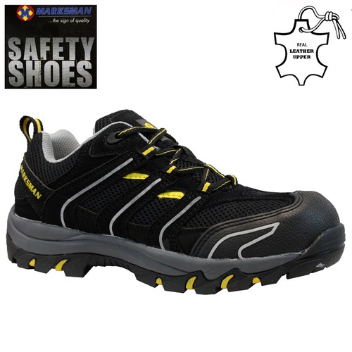 MENS LEATHER STEEL TOE CAP SAFETY WORK HIKER TRAINERS SHOES BOOTS SIZE UK 6-13