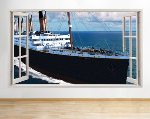 Wall Stickers Titanic Ship Boat Sea Living Window Decal 3D Art Vinyl Room C360