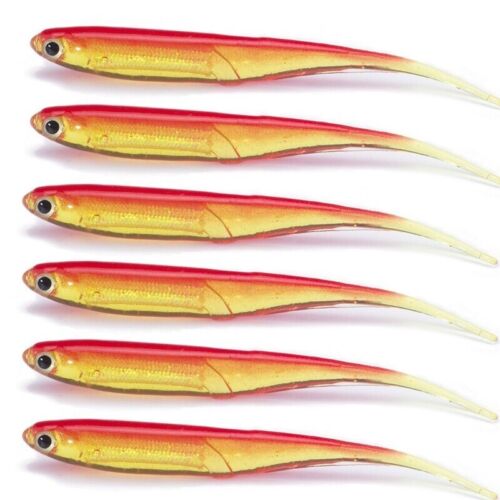 6pcs Cannibal Baits Artificial Soft Fishing Lures Wobblers Silicone Shad Bass 