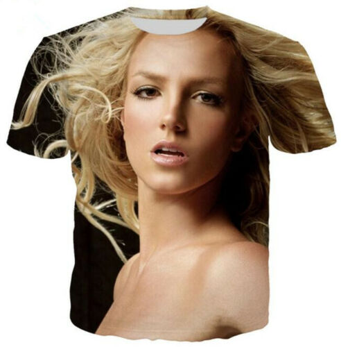 Singer Britney Spears 3D Print T-Shirt Women//Men‘s Casual Short Sleeve Tops