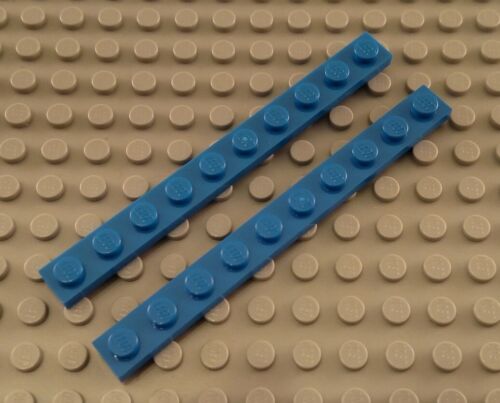 New LEGO Lot of 2 Blue 1x10 Plate Pieces