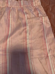 Victoria’s Secret XL Pink & White Satin Stripe Wide Leg Lounge Pants
