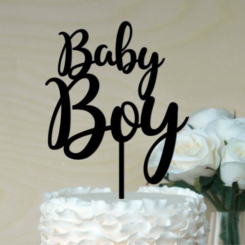 Its a Boy ACRYLIC/TIMBER Baby Boy Cake Topper baby Shower 