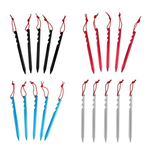 5Pcs 7/" Tent Awning Peg Stake Spike Ground Nail for Camping Hunting Trip Canopy