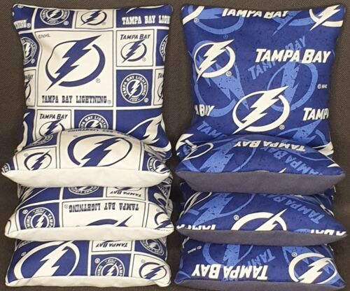 Set Of 8 Tampa Bay Lightning Cornhole Bean Bags FREE SHIPPING 