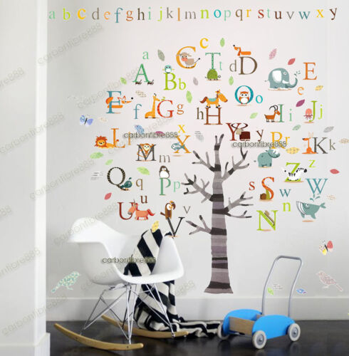 Huge Alphabet ABC Tree Wall Stickers Art Decal Educational Kids Learning Nursery 