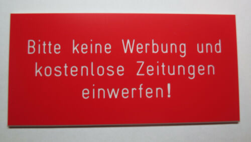 Regale Turschild Bitte Keine Werbung Und Kostenlose Zeitungen Einwerfen Briefkasten Business Industrie Attualebrasil Com Br