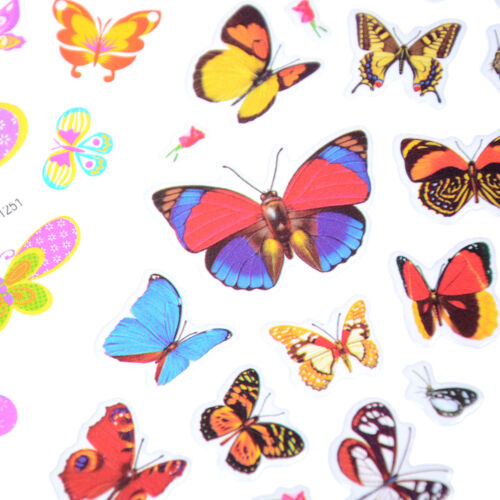 5 Sheets Colorful 3D Butterflies Scrapbooking Bubble Puffy Stickers FOB`S2 