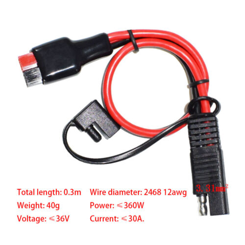 12AWG 30CM Car SAE to Anderson Power Cord Battery Quick Disconnect SAE Connector 