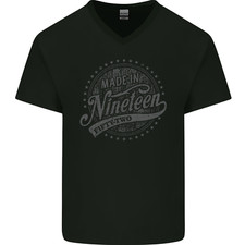 T-Shirt En Coton V-Cou Pour Homme Distressé 73E Anniversaire Fabriqué En 1952