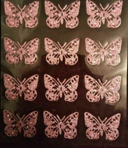 Glitter Papillon Artisanat Carte Autocollant Topper embellissements-scrapbooking 