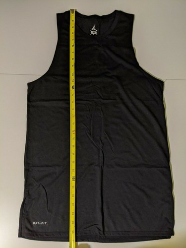 JORDAN Nike Dri-Fit Tech Sleeveless Tank Muscle Shirt 838859 010 Black M L XL