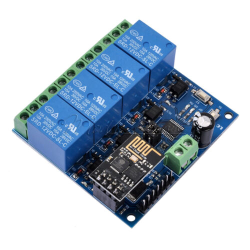ESP8266 WiFi ESP-01 4-Channel Relay Module 12V For IOT Smart Home Mobile APP 