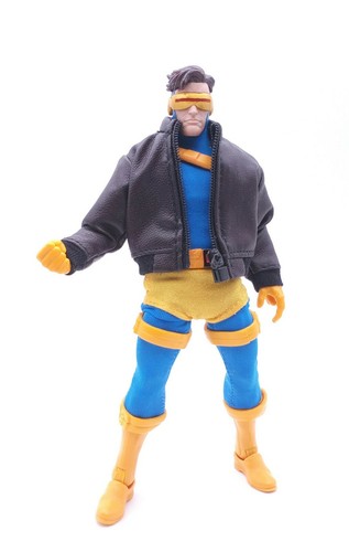 In finta pelle marrone scuro Trench CERNIERE Giacca per Marvel leggende Ciclope-nessun Figura