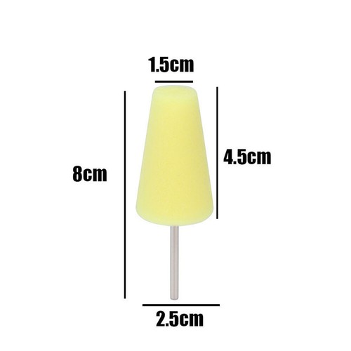 Metal Cone Round Clean Hub Polish Car Wheel Sponge Polishing Pad Buffing Shank