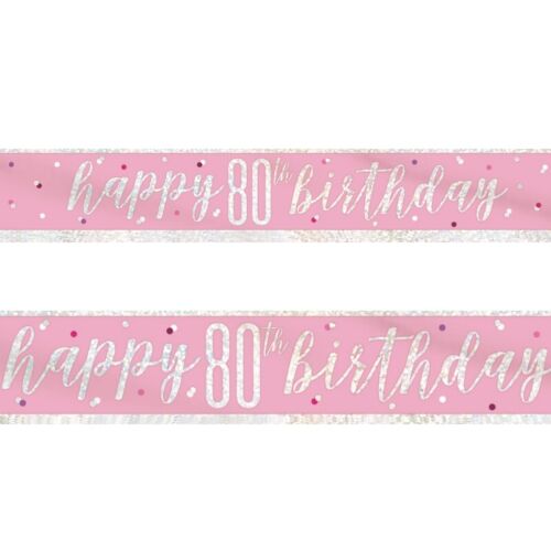 Confetti Strings Napkins Details about   Pink Glitz 80th Birthday Party Supplies Decorations