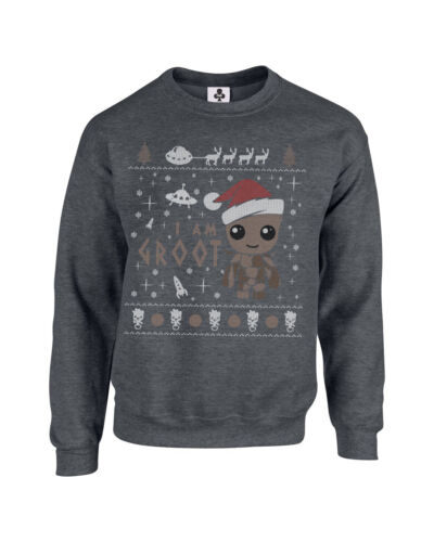 Details about   I Am Groot Christmas Jumper Guardians Of The Galaxy Xmas Sweatshirt 