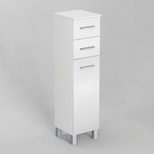 Hochglanz/Matt SN6 Badezimmerschrank mit 2 Schubladen 30 cm in Weiß 