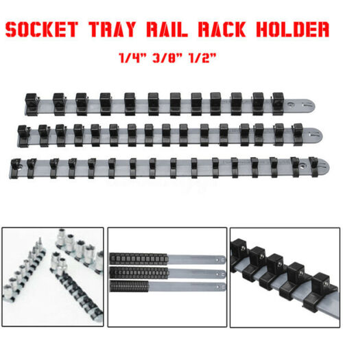 3Pcs Socket Tray Rail Rack Holder Storage Organizer Shelf Stand 1//4/" 3//8/" 1//2/"
