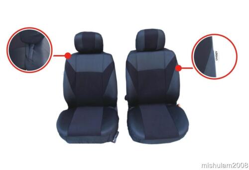 2 vordere Sitzbezüge Schonbezüge schwarz-schwarz PKW Stoff Polyester für VW