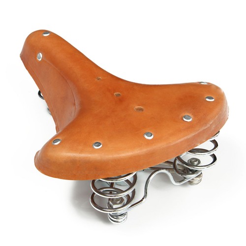 ☆Vintage Genuine Cowhide Leather Bicycle Cycling Saddle Seat Pad With