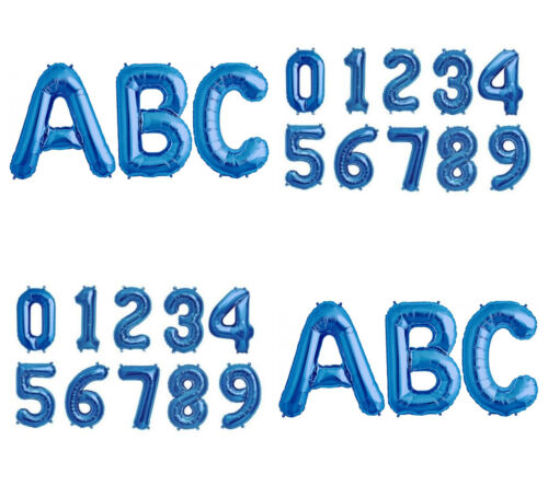 Azul Oscuro 18" Pulgadas Globos De Papel De Aluminio Número Letra Del Alfabeto Fiesta De Cumpleaños Globo 