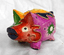 NEW Pretty Colourful Hand Carved and Hand Painted Pig