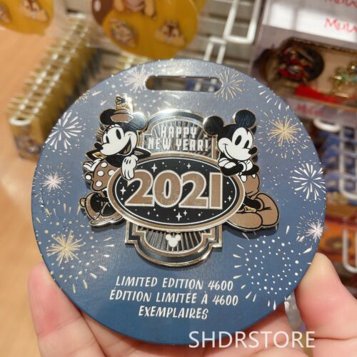 Disney Store pin 2021 New Year Mickey Minnie mouse limited edition 4600 