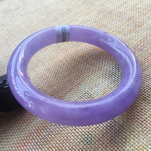 58-62mm Certified Grade A 100/% Natural Lavender Jadeite JADE Bracelet Bangle