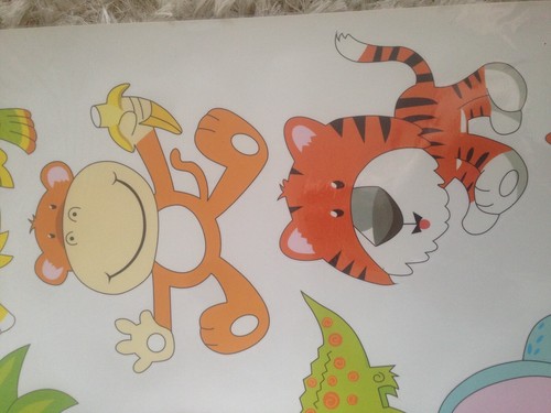 large animals jungle zoo wall sticker decal children//kids room mural gift toy