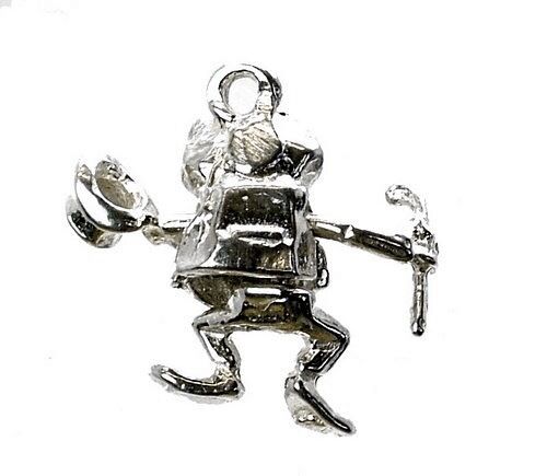 STERLING SILVER MOVABLE TOAD FROM TOADHALL CHARM     