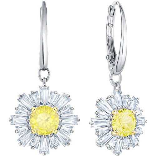 SUNSHINE DANGLE PIERCED EARRINGS WHITE RHODIUM 2019 SWAROVSKI JEWELRY 5479914