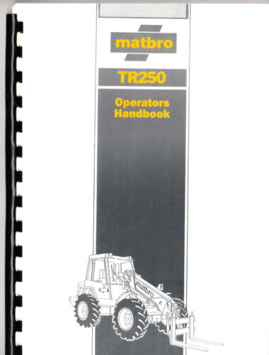 Matbro TR250 Operators Manual Handbook on CD TR 250 Turbo Terex