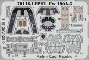 Eduard 1:72 Fw 190A-5 Colored PE Detail for Eduard Kit #70116