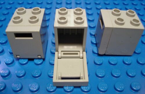 with LBG Doors Containers 2 X 2 X 2 Set of 3 NEW Light Bluish Gray Boxes 