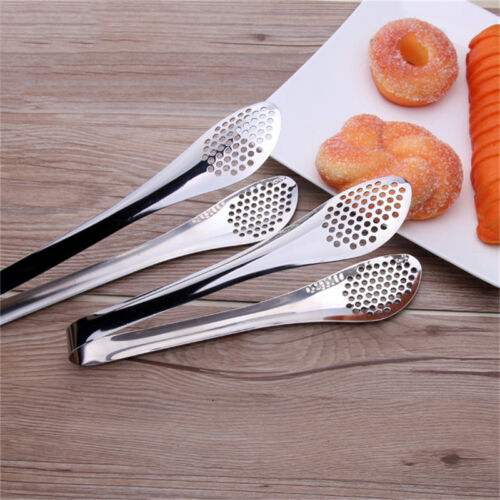 Stainless Steel BBQ Salad Ice Tong Food Cooking Kitchen Serving Gadget Tool RS